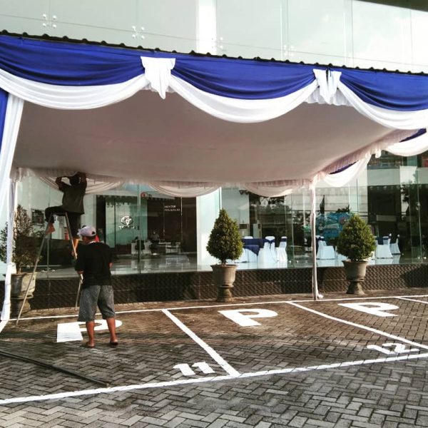 proses pemasangan tenda pesta outdoor klaten solo dan jogja