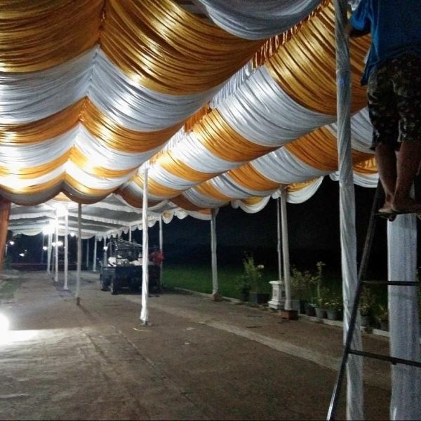 sewa tenda pesta warna gold putih klaten solo dan jogja